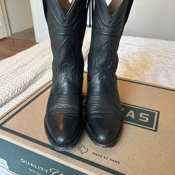 The Jamie Tecovas Black Cowgirl / Cowboy Boot - Picture 8 of 11
